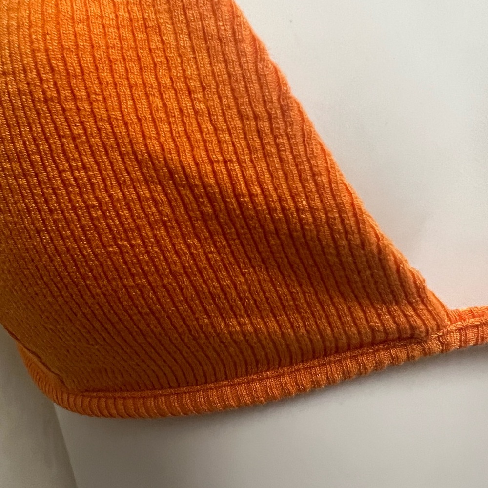 JLUXLABEL Orange Ribbed Bralette - Picture 3 of 9
